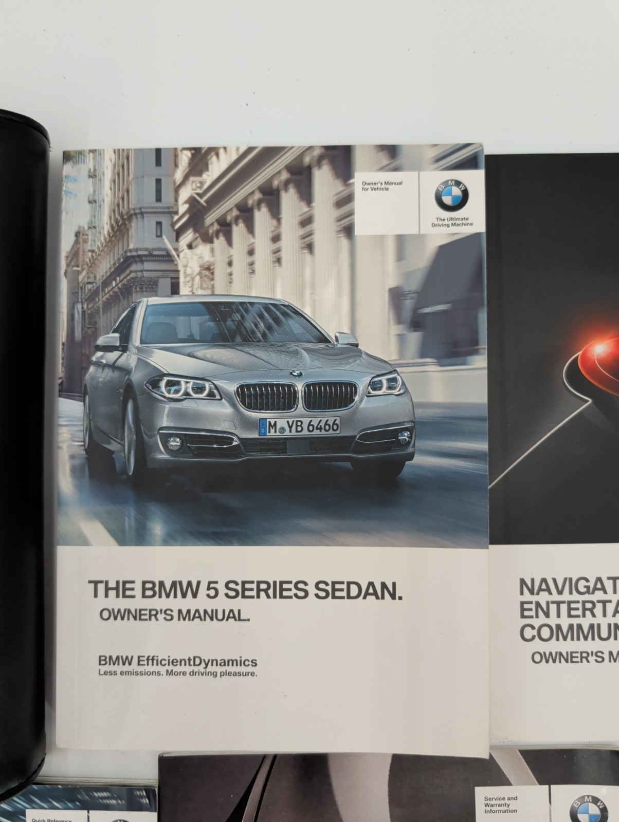 2015 BMW 5 Series Sedan Owners Manual Guide Book Quick Reference With Case