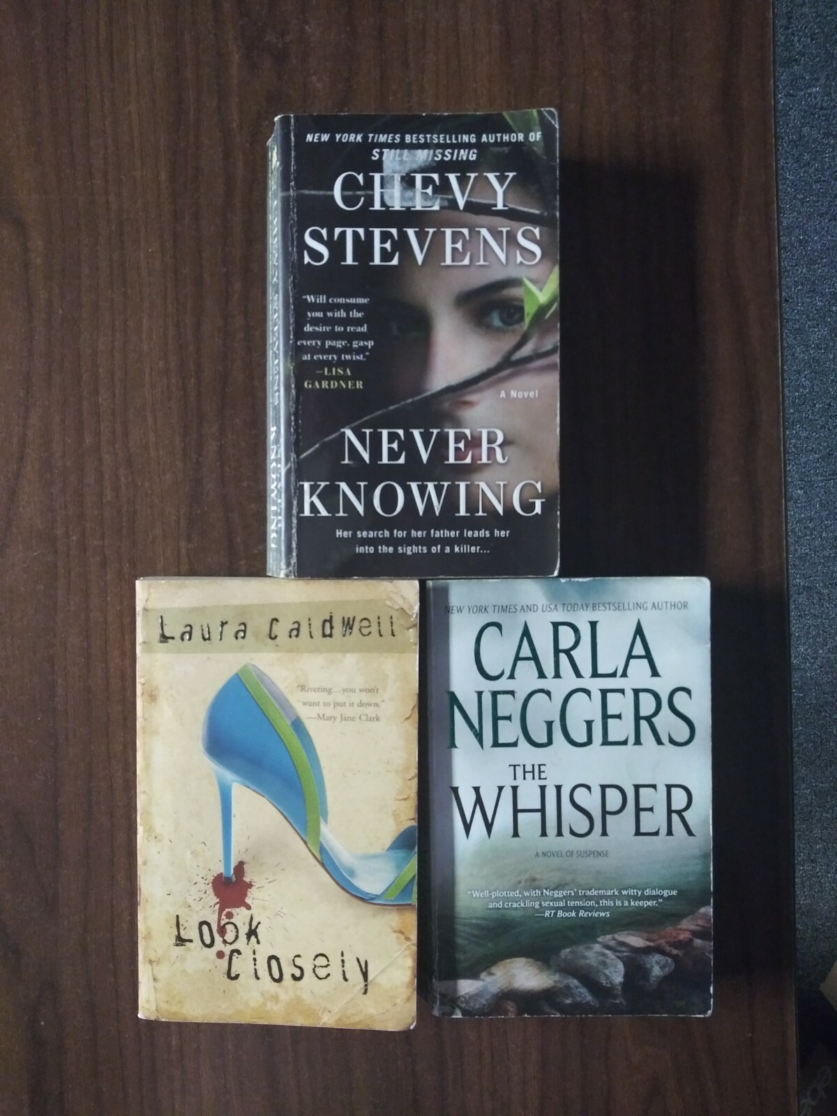 Lot Of 3 Paperback Novels Laura Caldwell, Carla Neggers, Chevy Stevens