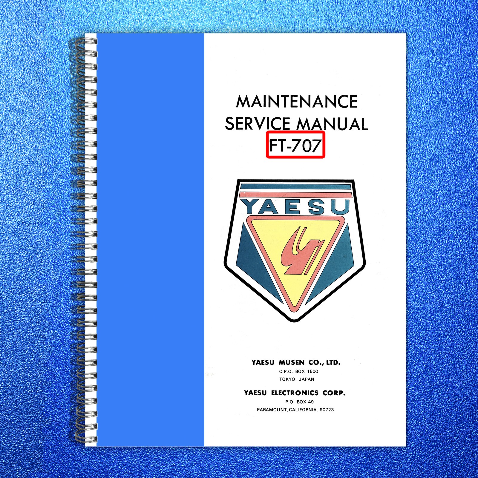 YAESU FT-707 Service Manual — BOUND — COVERS — XL FOLDOUT PAGES