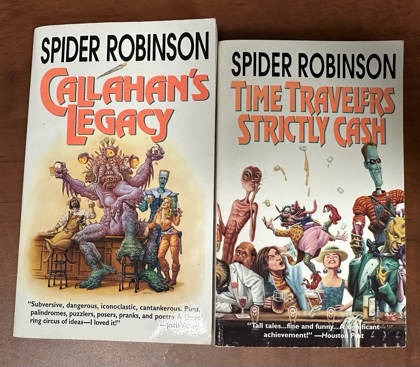 LOT (2) Spider Robinson, CALLAHAN Books, Legacy, Strictly Cash, Used