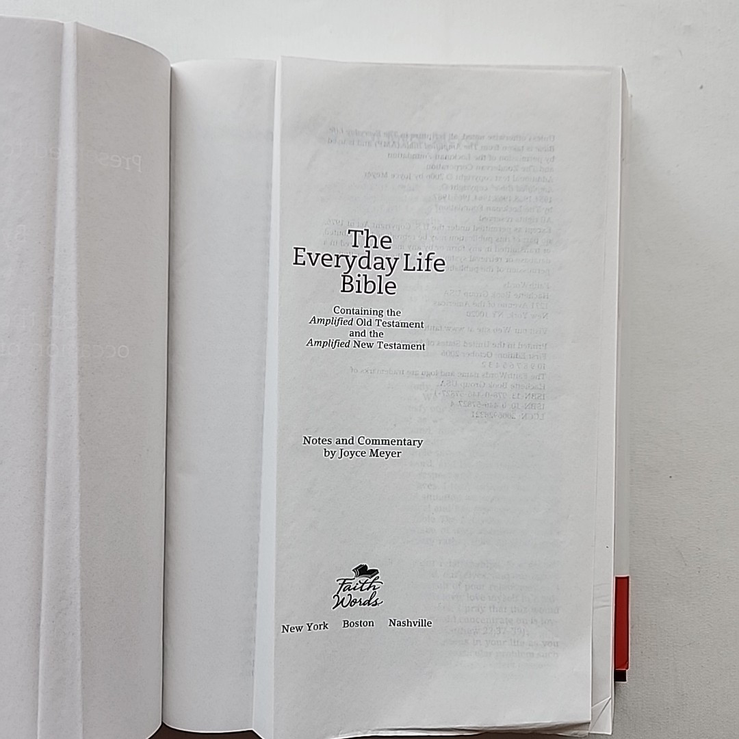 Everyday Life Bible Joyce Meter Amplified Version HCDJ 1st Ed 2006