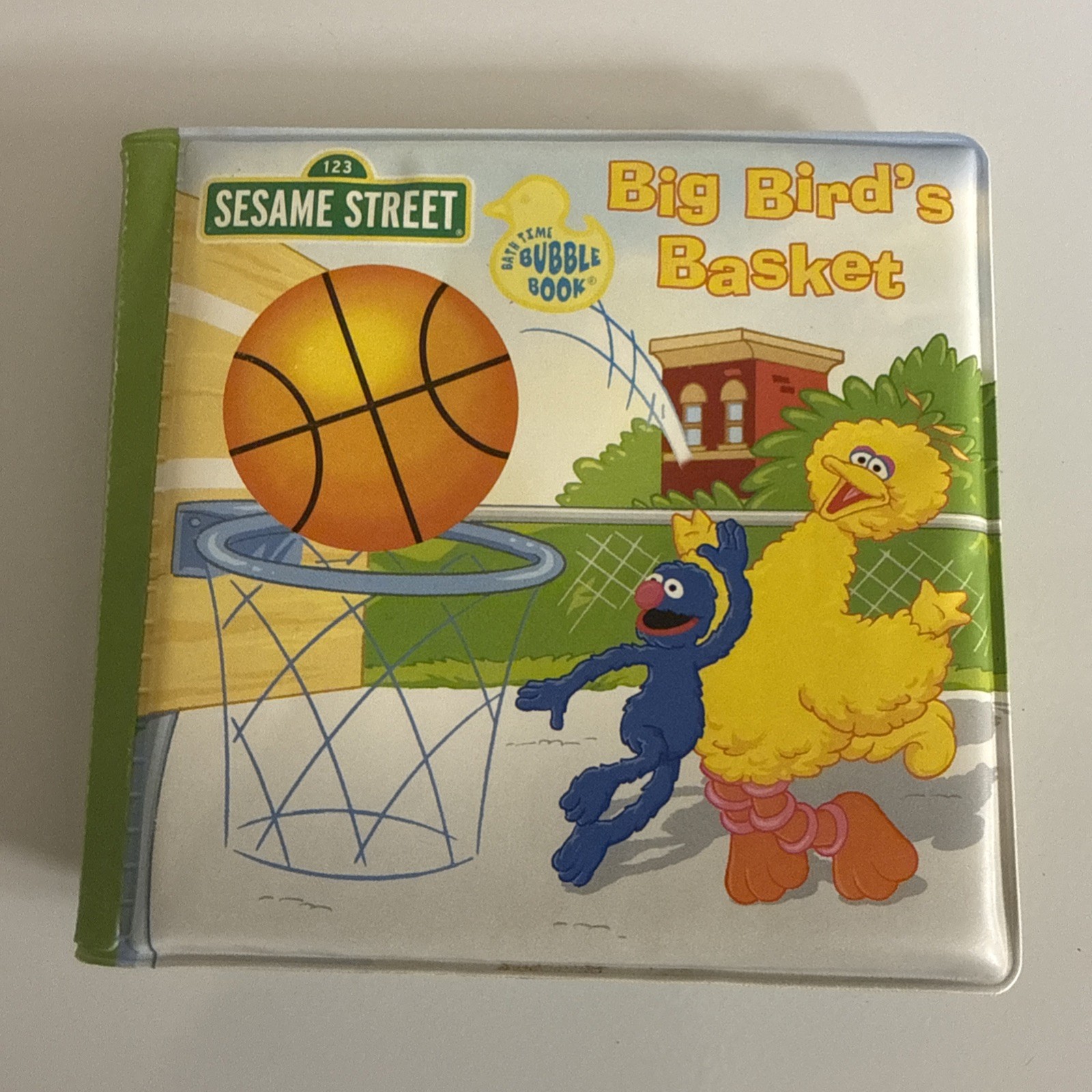 1 Pcs Sesame Street Big Bird’s Basket Bubble Book — Great For Bath Time — New