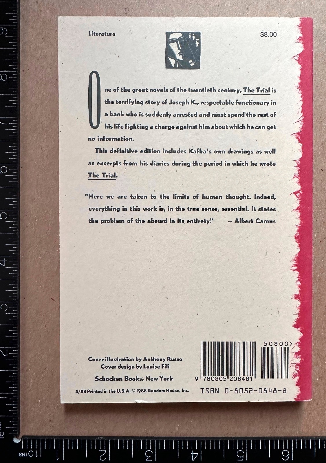 KAFKA: The Trial (Definitive Edition) (Kafka Library) (Schocken Books, 1988)