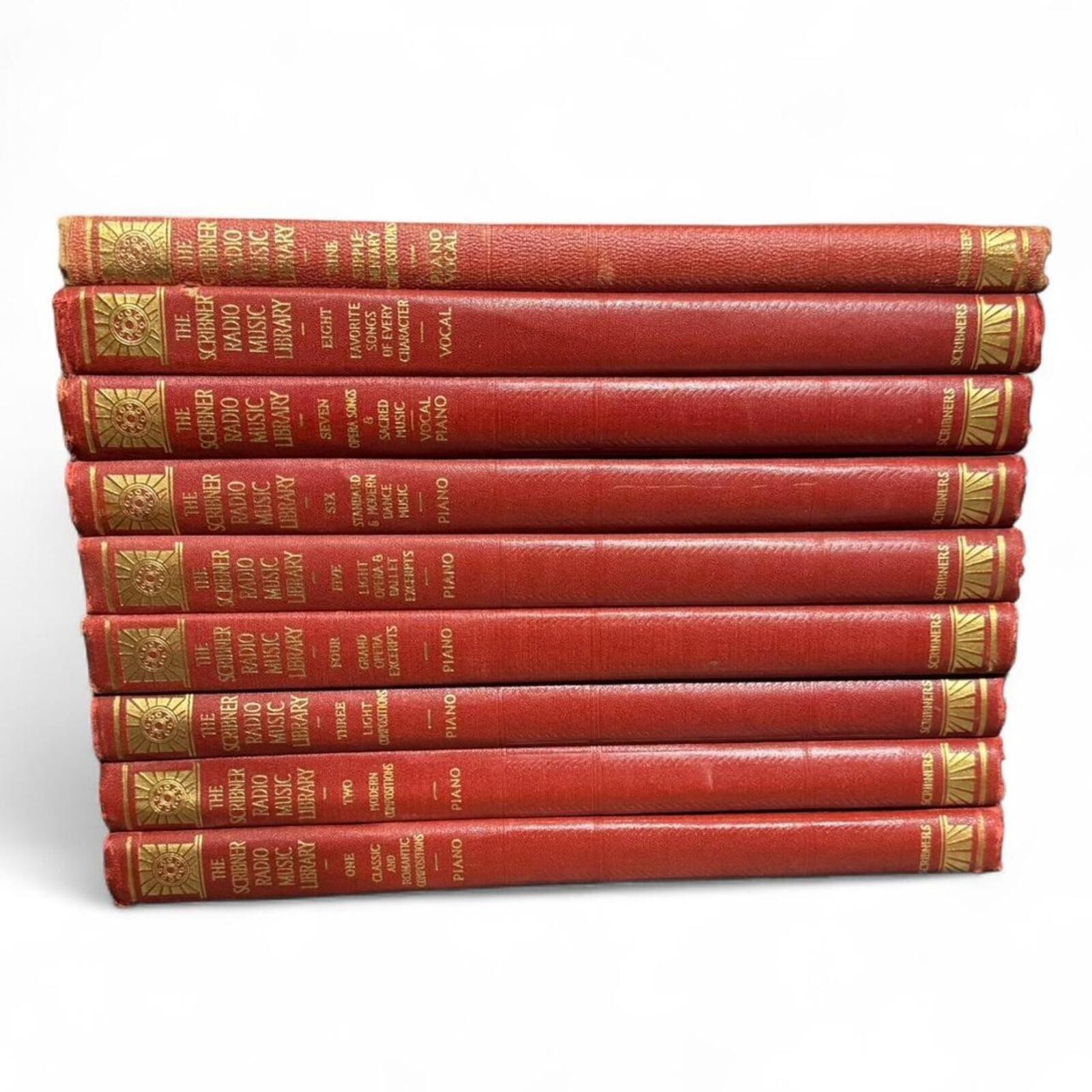 VINTAGE The Scribner Radio Music Library Volumes 1-9 Complete Set Hardcover 1941