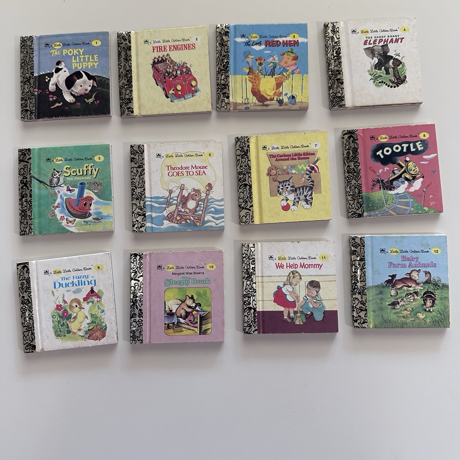 Little Little Golden Mini Books 1 Through 12 Set Vintage 1980s