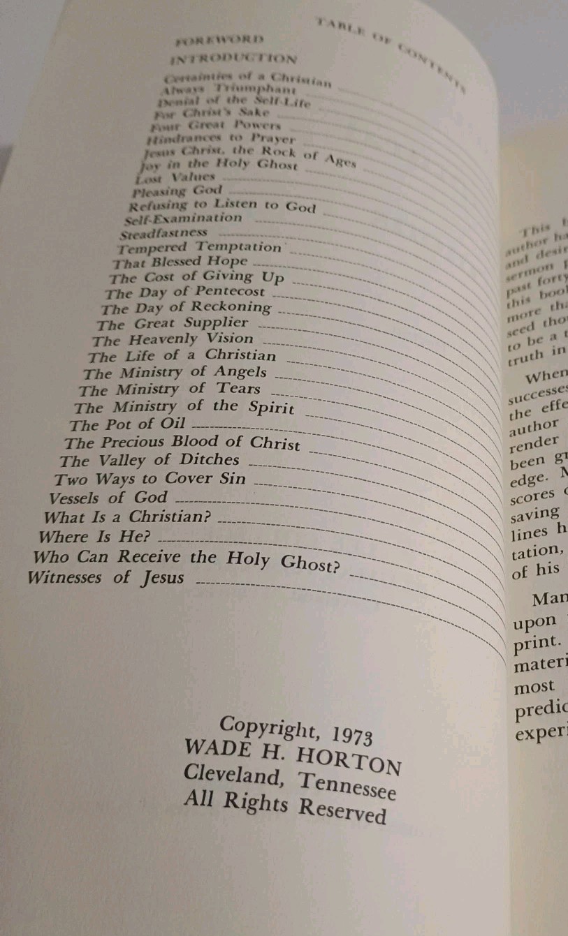 Sound Scriptural Sermon Outlines Number 1 by Wade H. Horton 1973 First Print