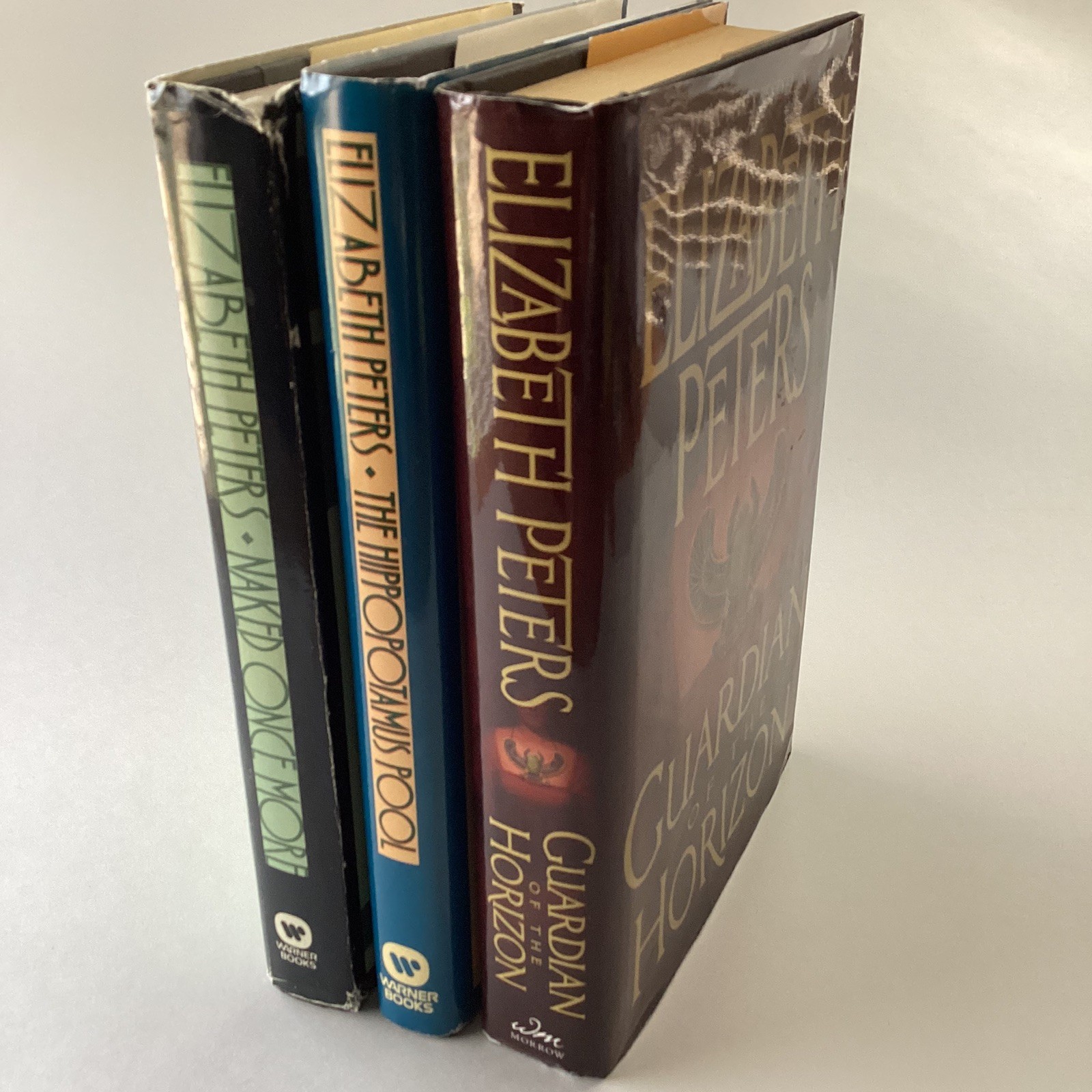 ELIZABETH PETERS 3 Book Lot | The Hippopotamus Pool | Naked Once More HC