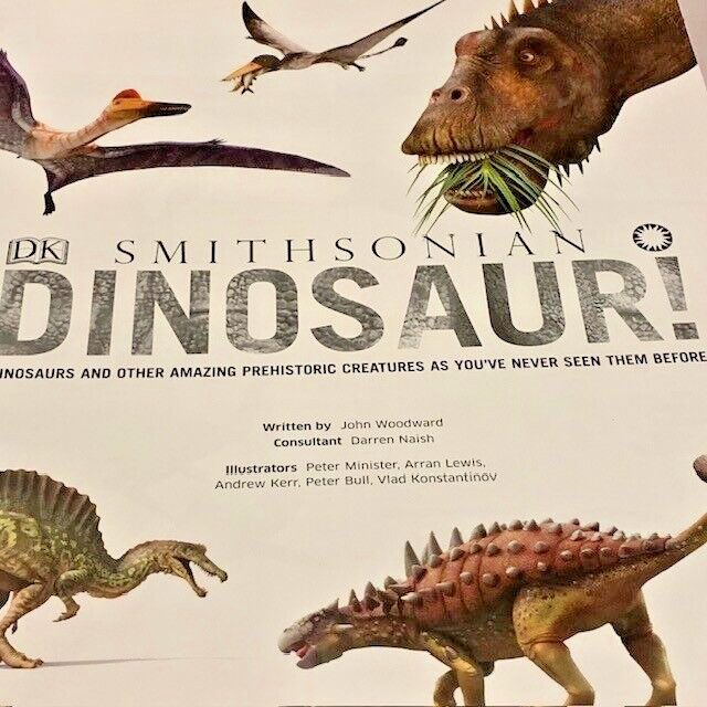 Dinosaurs Book Prehistoric Creatures 1st Ed Table Room Decor Staging Illustrated