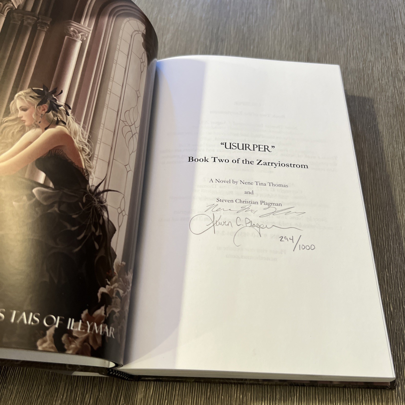 Usurper SIGNED x2 by Nene Tina Thomas / Steven Plagman — 1st #294/1000 NEW HC