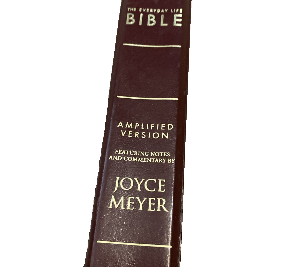 The Everyday Life Bible Amplified Version Joyce Meyer Commentary Faith Words