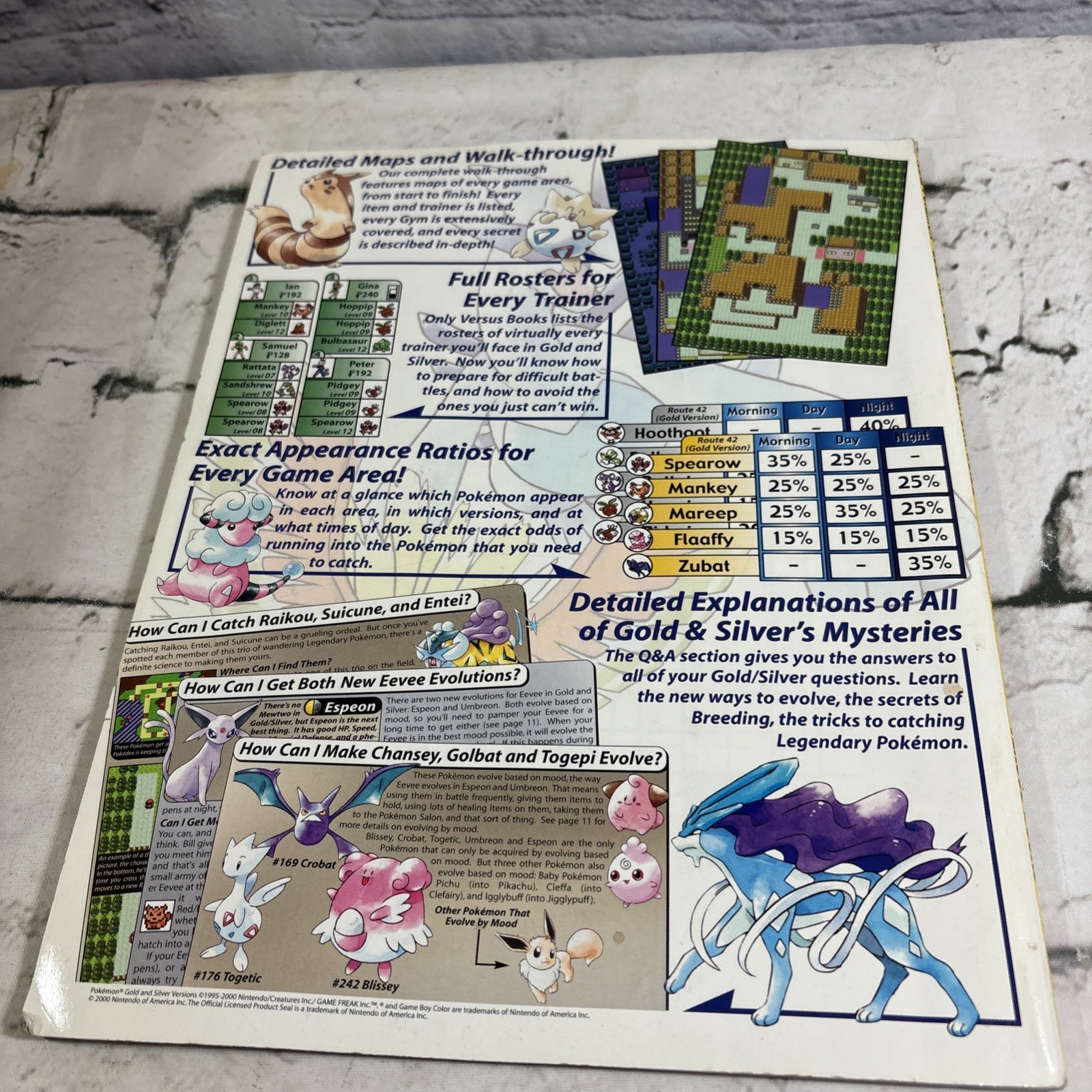 Pokemon Gold & Silver Versus Adventure Strategy Guide No Poster
