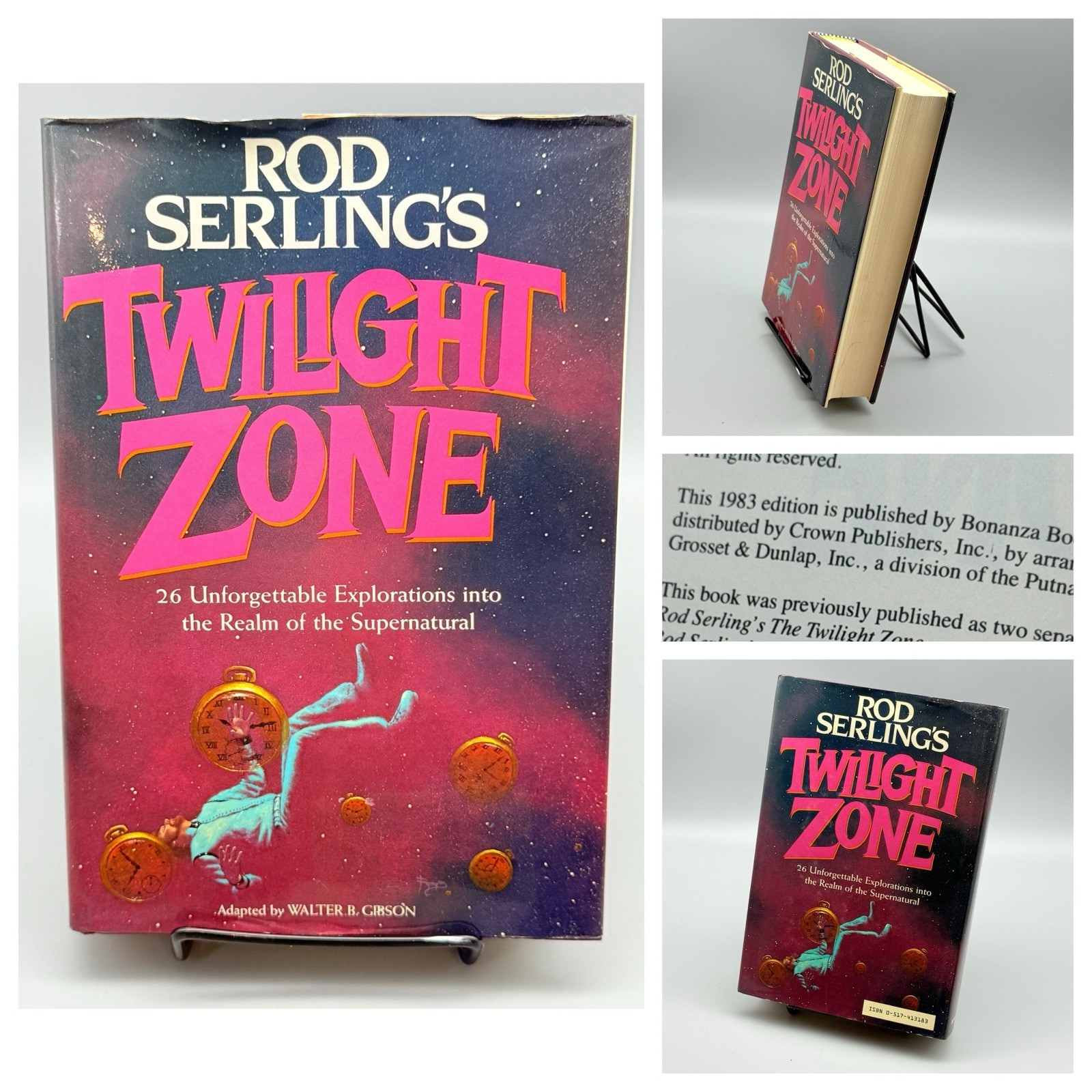 1983 1st Ed. ROD SERLING’S TWILIGHT ZONE Walter B. Gibson Bonanza Books HC/DJ