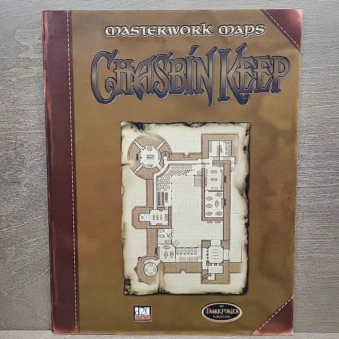 Masterwork Maps: Chasbin Keep — Dark Furies Publishing D20 System RPG D&D 3e