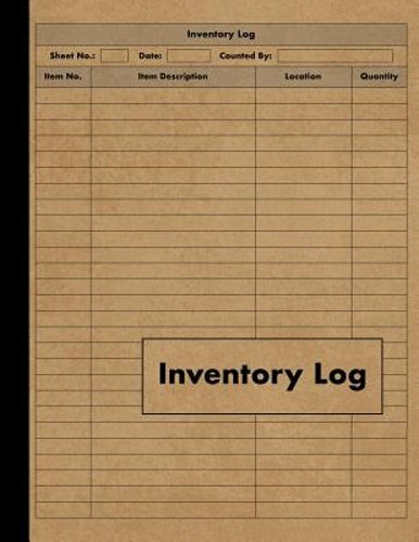 Inventory Log: Large Inventory Log Book — 120 Pages for Business and Home -: New