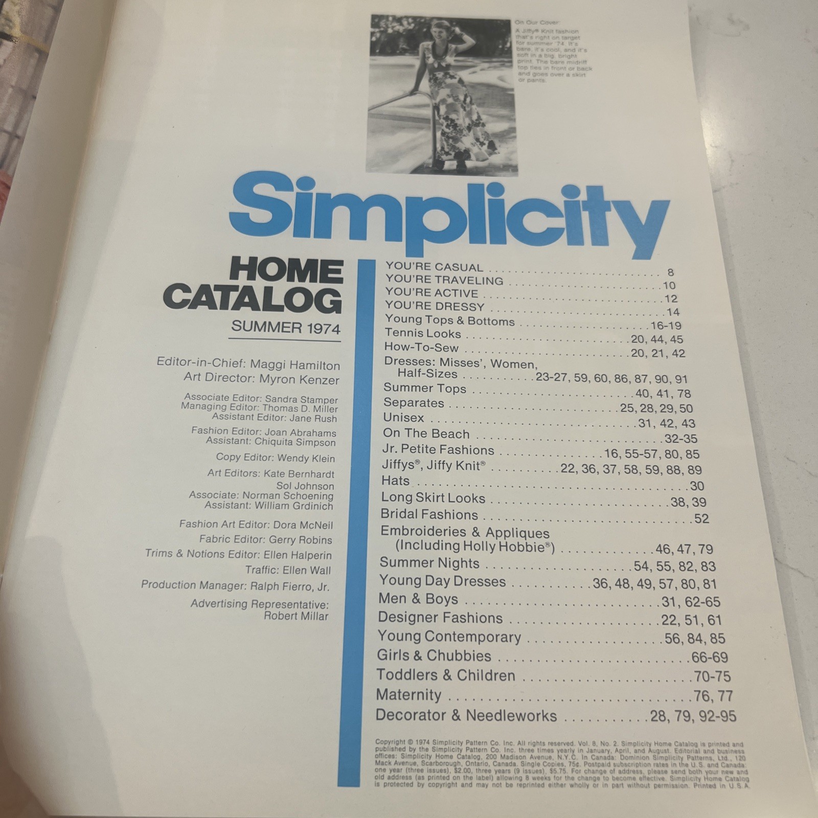 Simplicity Home Catalog Summer 1974 96pgs!