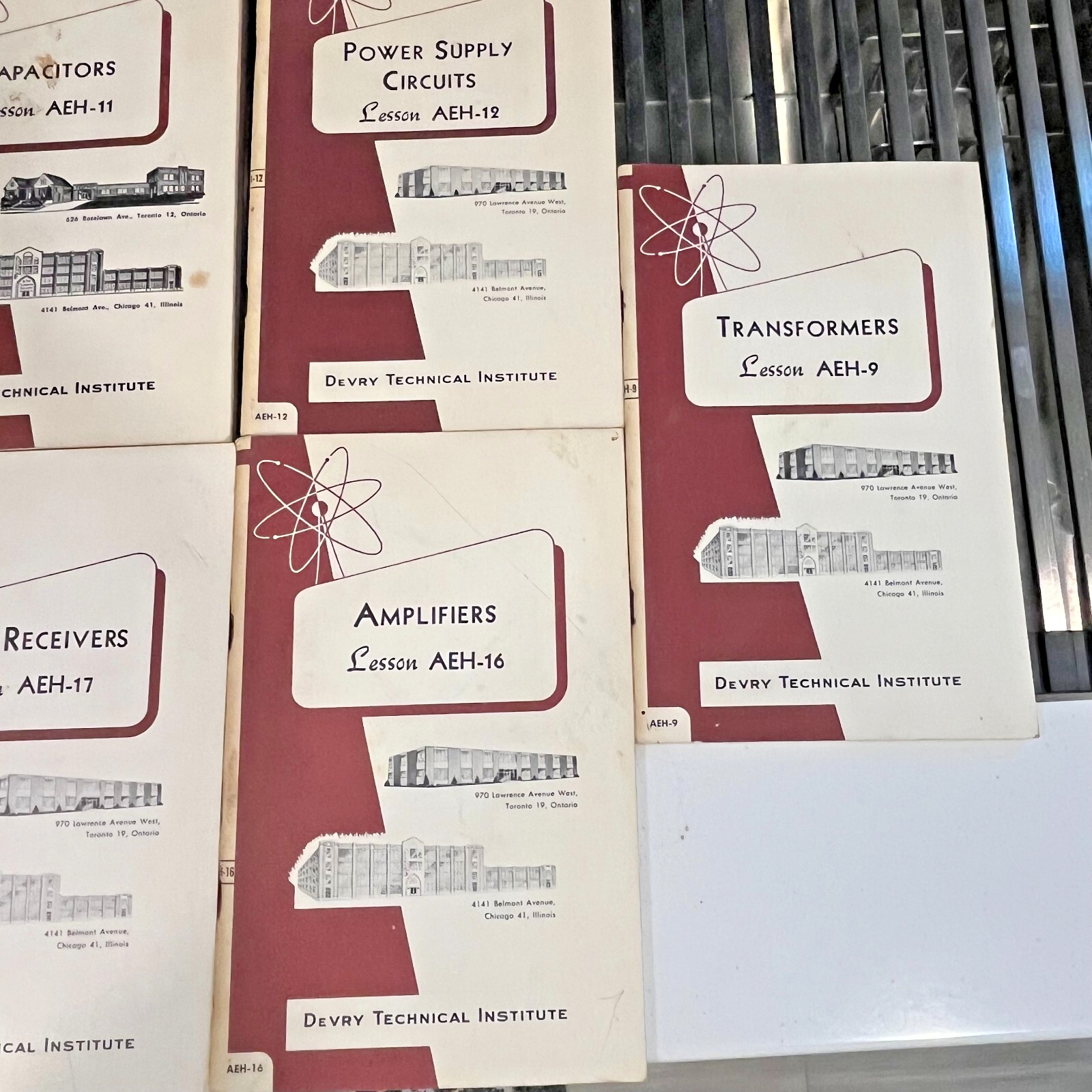 Lot of 11 DeVry Technical Institute Lessons Classes Booklets from the 1960’s