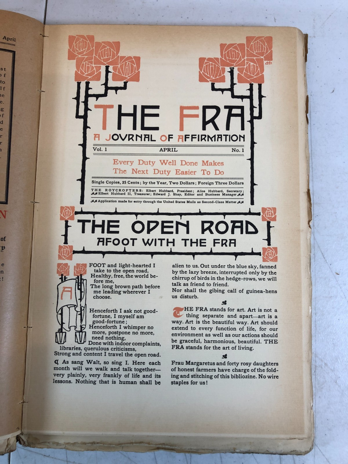 The FRA: Not for Mummies,A Journal of Affirmation,Hubbard, April-Sept 1908,E-105