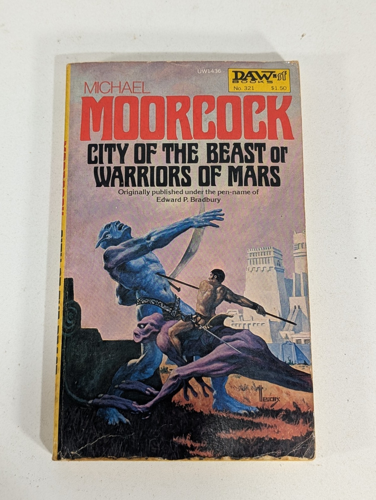 DAW NO 321 The City of the Beast or Warriors of Mars Michael Moorcock 1st Pr