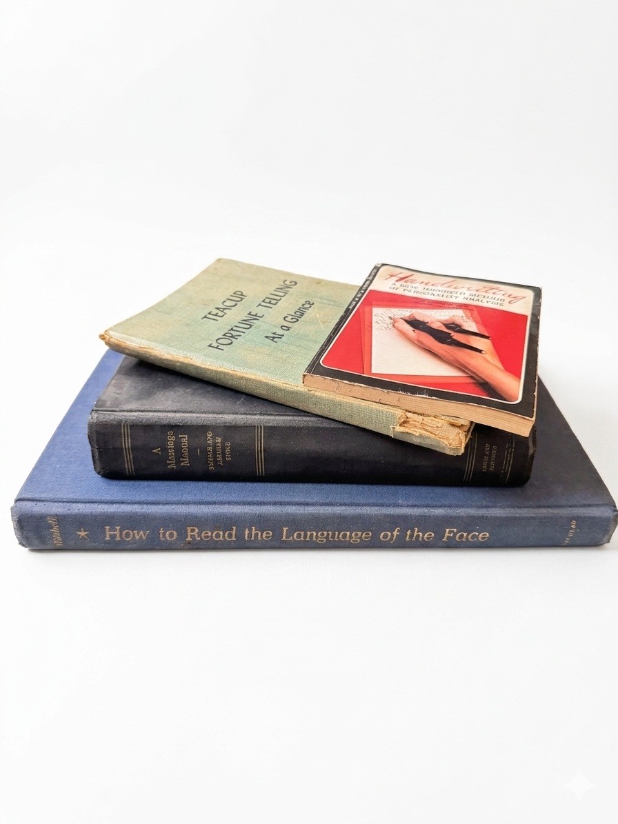 Vintage Mid-Century Alternative Psychology & Divination Book Lot 4 Books
