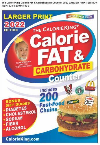 Calorieking 2022 Larger Print Calorie, Fat & Carbohydrate Counter