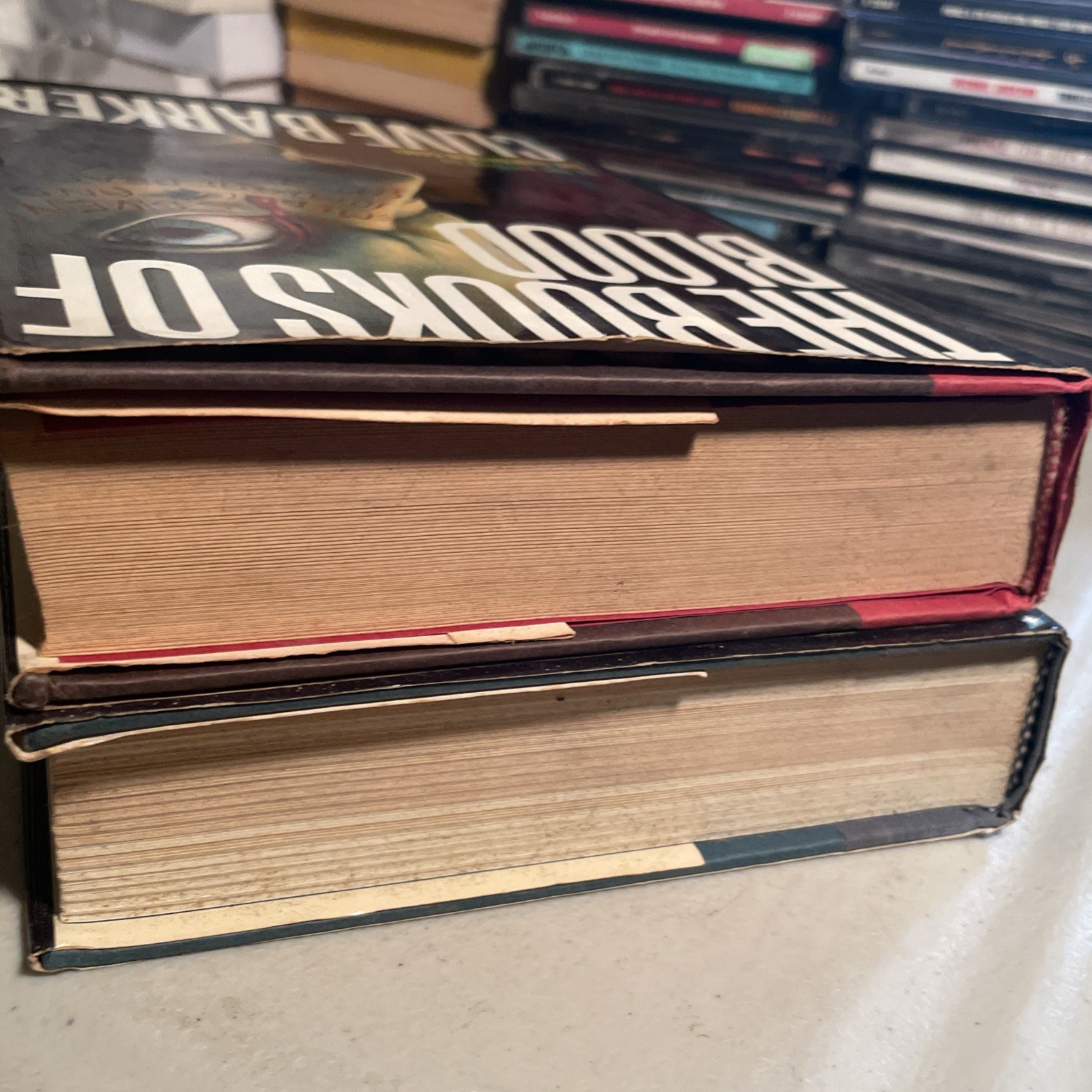2 SIGNED Books of Blood 1988 & Weaveworld Clive Barker Hardcover 1st USA Ed HCDJ