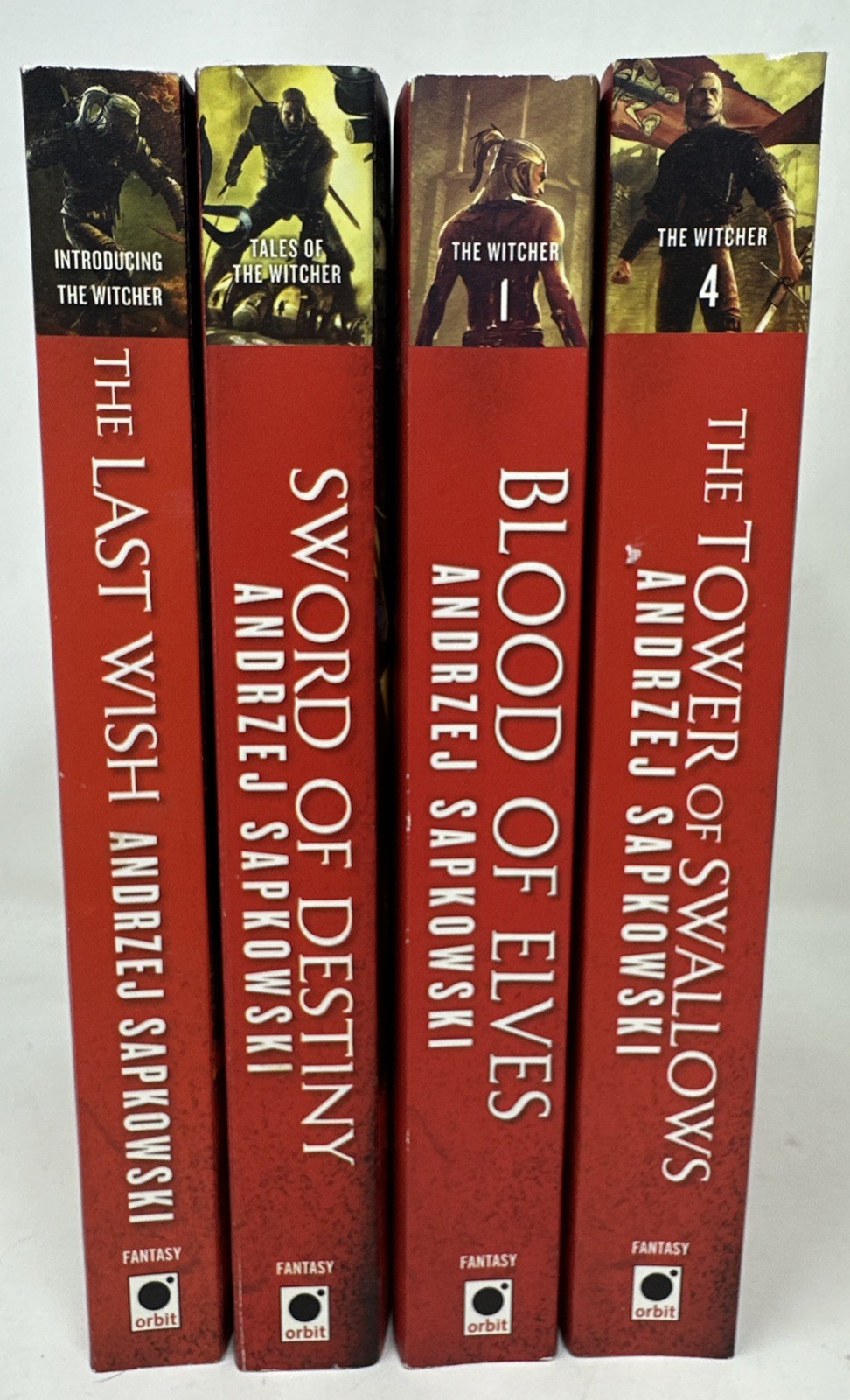 ⭐️ The Witcher Saga 4 PB Book Lot — Andrzej Sapkowski Tales of the Witcher Set⭐️