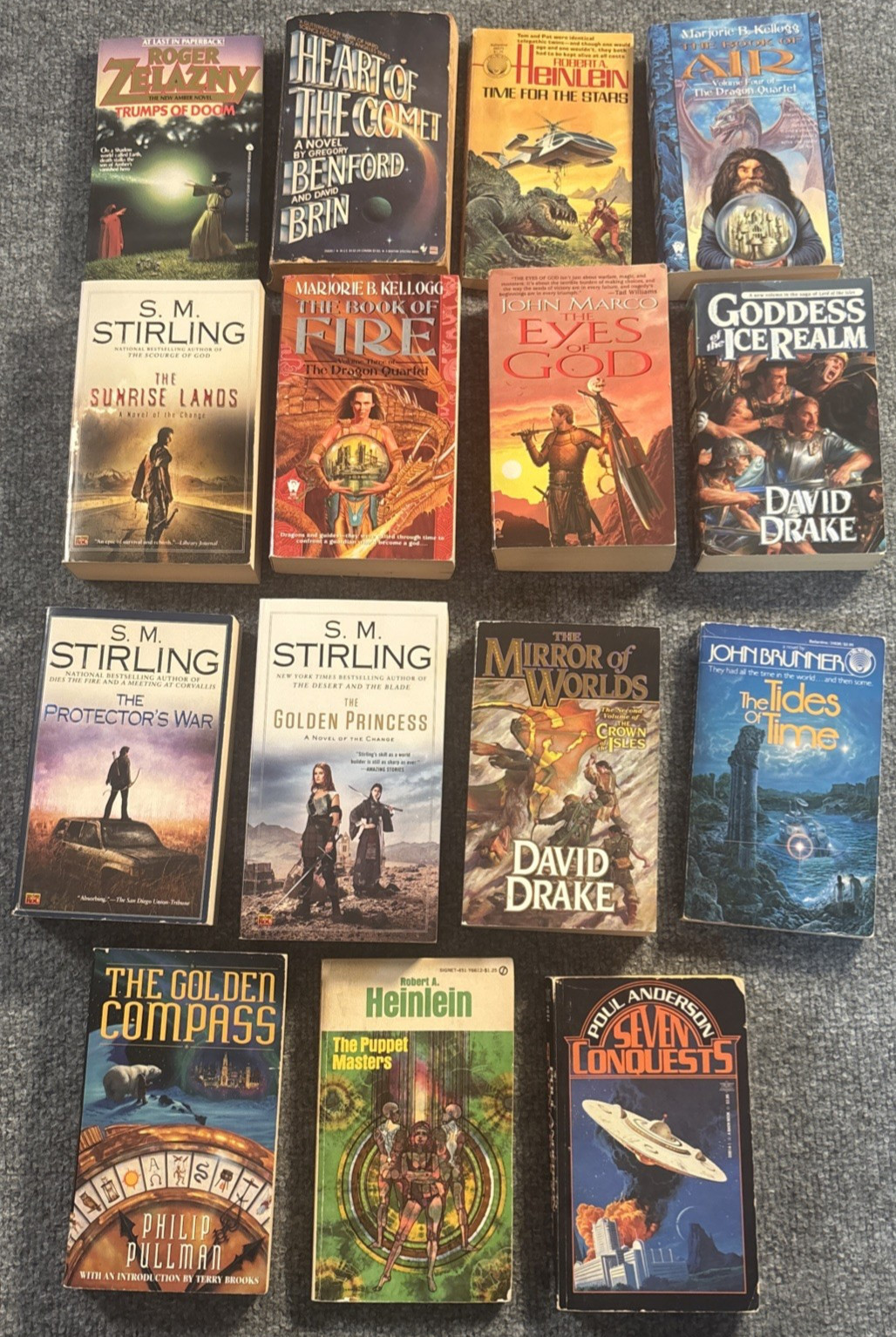 Vintage Science Fiction Book Lot of 15 Sci Fi Fantasy PB Daw Avon Signet Del Ray