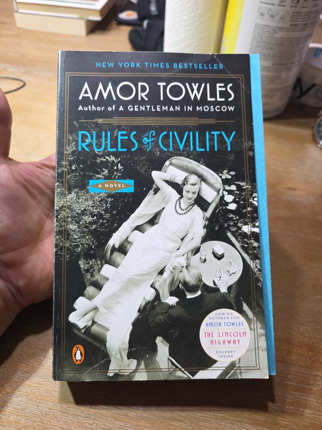 Rules of Civility, Amor Towles, 2012, Trade Paperback