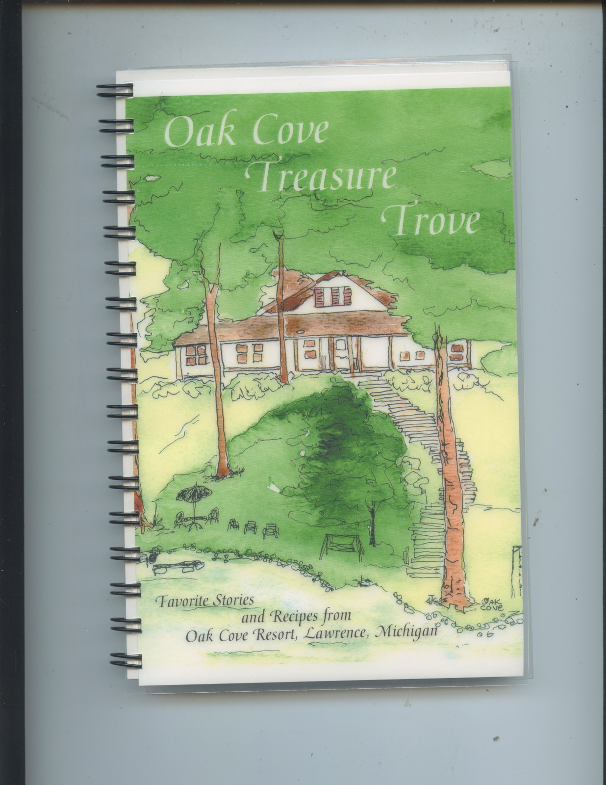 SIGNED «OAK COVE TREASURE TROVE» COOK BOOK (LAWRENCE, MICHIGAN, 185 PAGES, NICE)