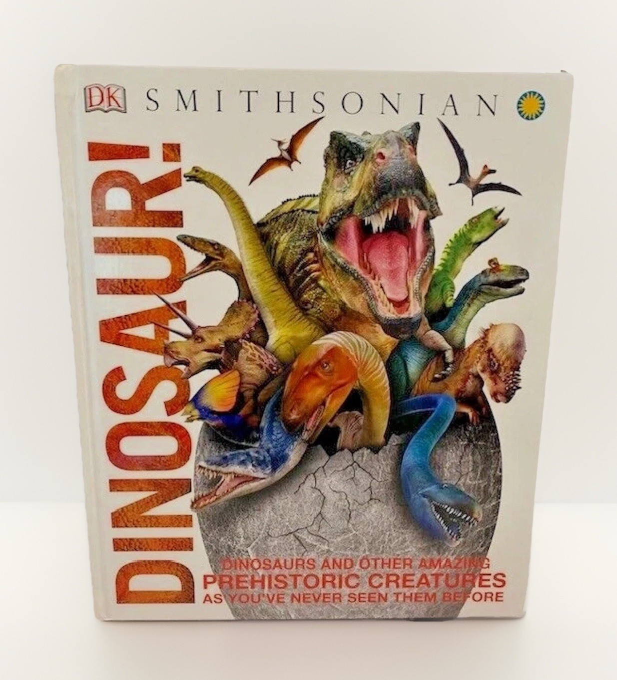 Dinosaurs Book Prehistoric Creatures 1st Ed Table Room Decor Staging Illustrated
