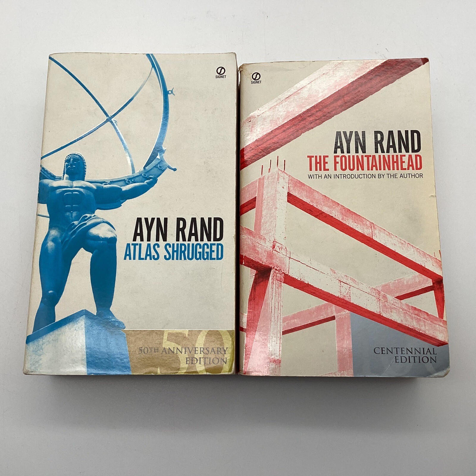 Ayn Rand Atlas Shrugged 50th Anniversary The Fountainhead Centennial PB Set