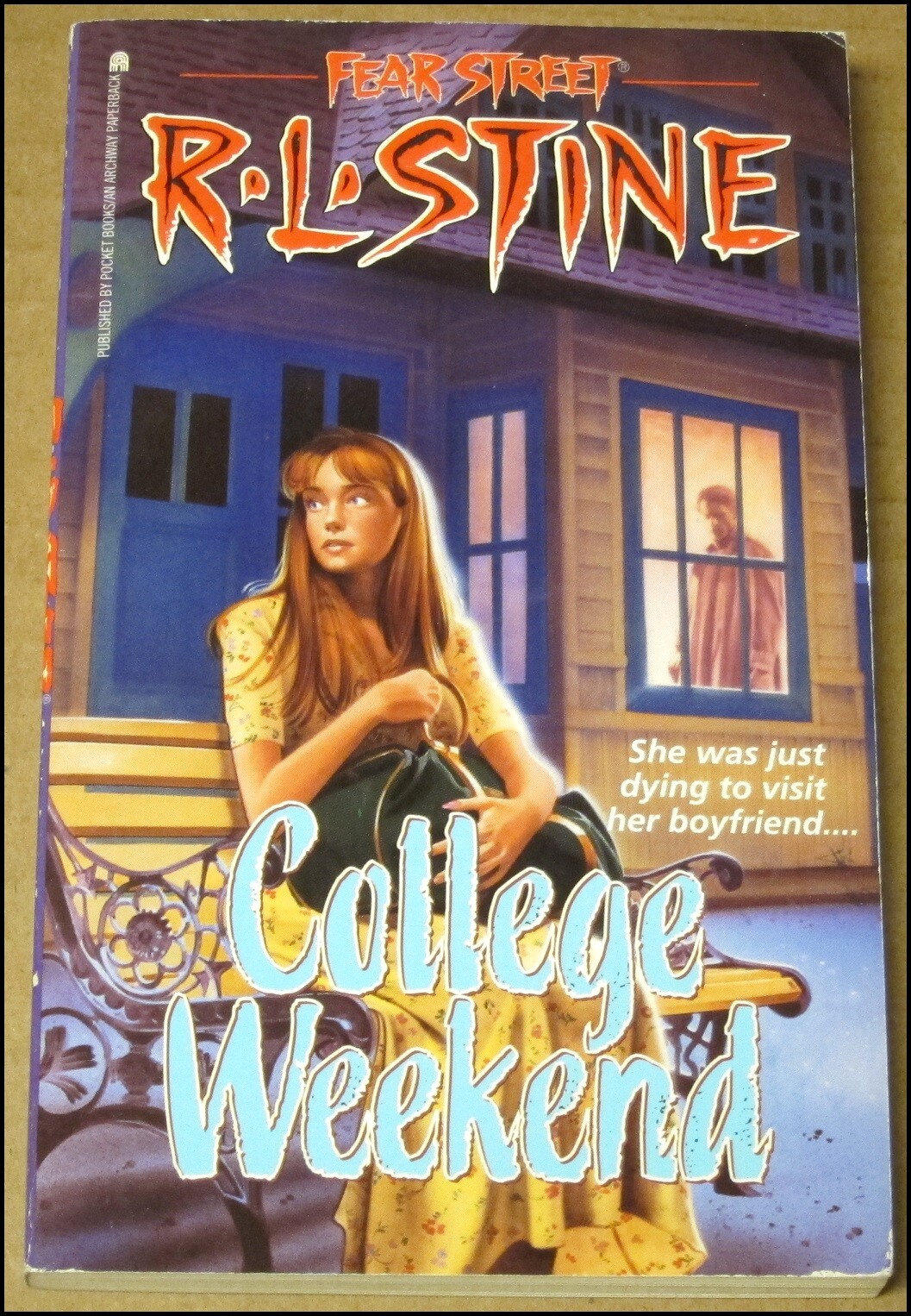 1995 R.L. Stine Fear Street #32 College Weekend Paperback Book Horror 1st Print