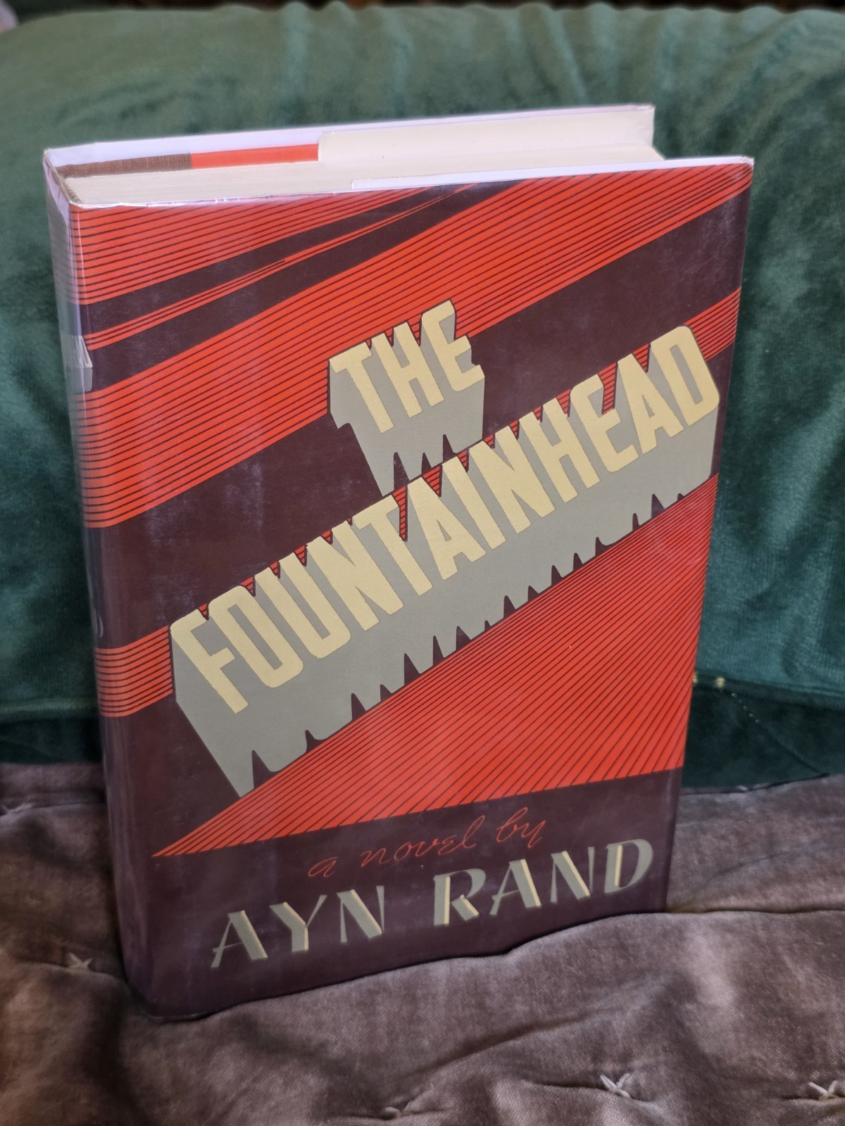 The Fountainhead, Ayn Rand, 1968 Bobbs-Merrill/ Macmillian HC DJ