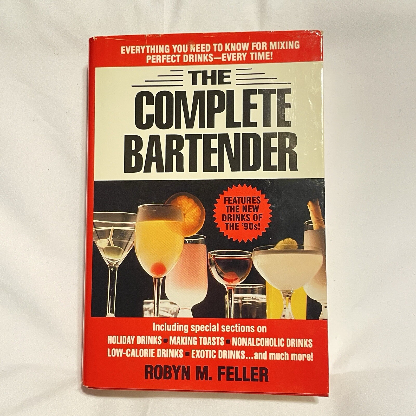 Vintage 1990 The Complete Bartender — Hardback Book — Mixology Recipies