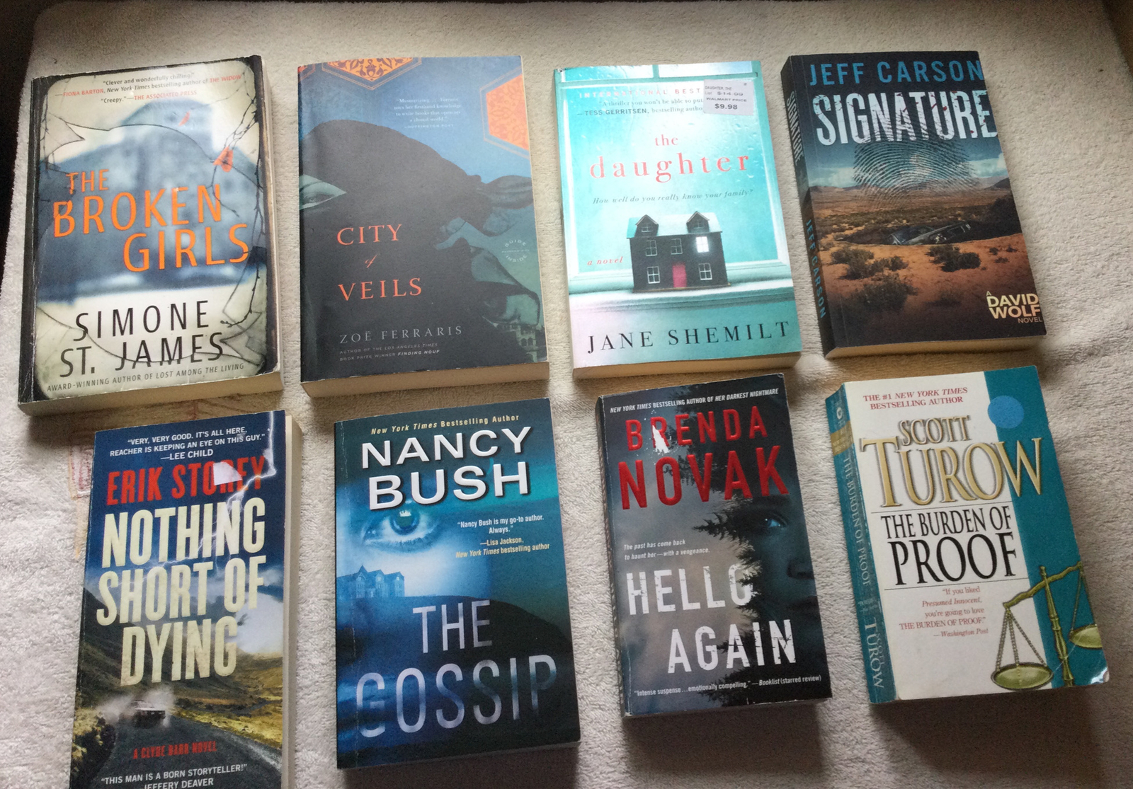Miscellaneous Suspense Authors, Paperbacks, Lot Of 8, English