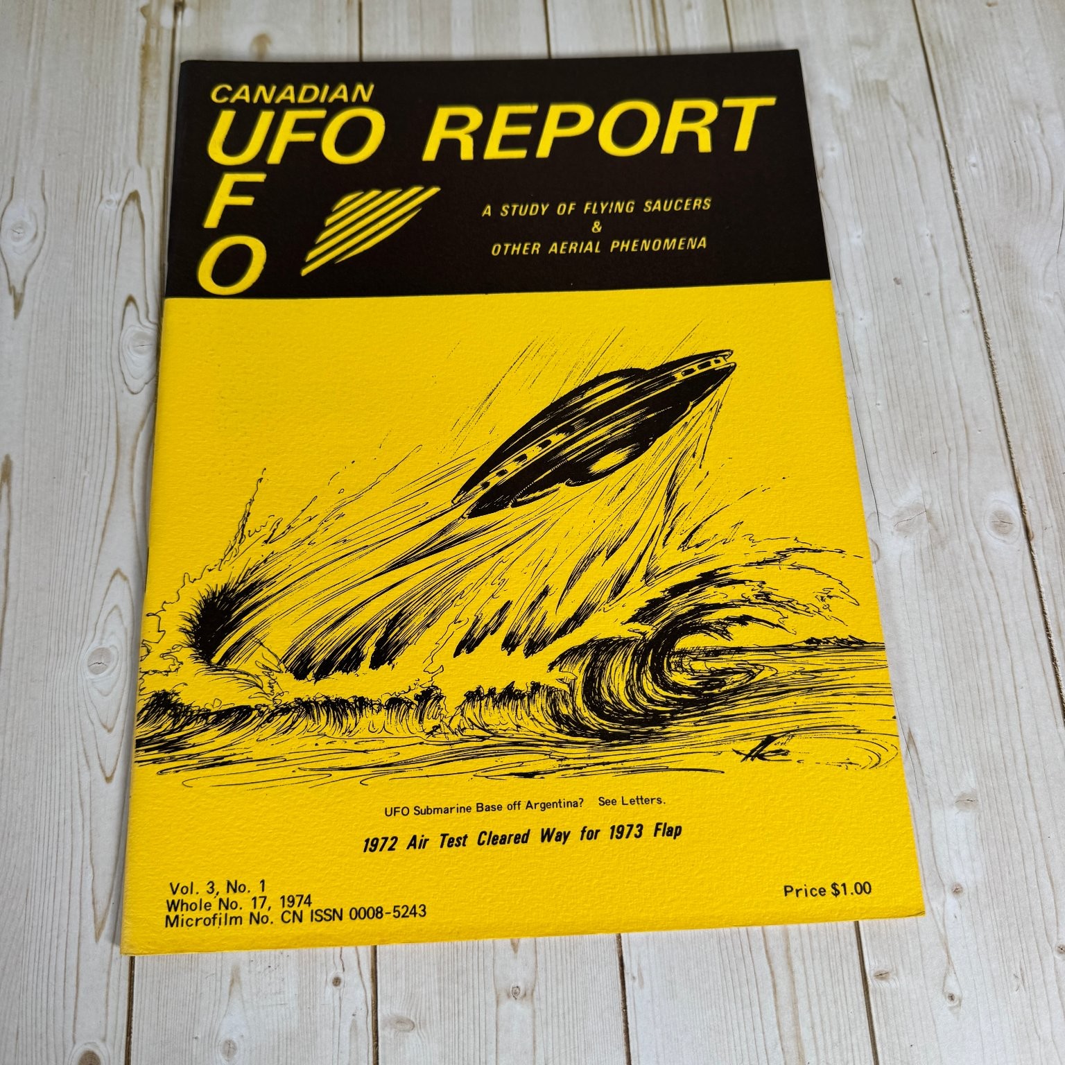 Canadian UFO Report Vol 3 No 1 1974 Flying Saucers Aerial Phenomena Magazine