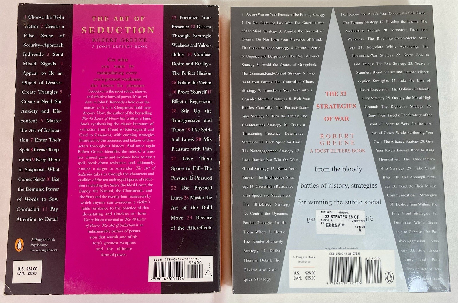 Robert Greene Collection Of 4 Books — Box Set Of 2 Plus 2 More — Signed Edition!