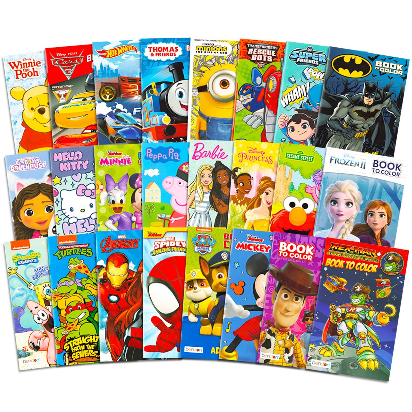 24 Pack Small Coloring Books for Kids Ages 4-8, 2-4 — Bulk Coloring Bundle