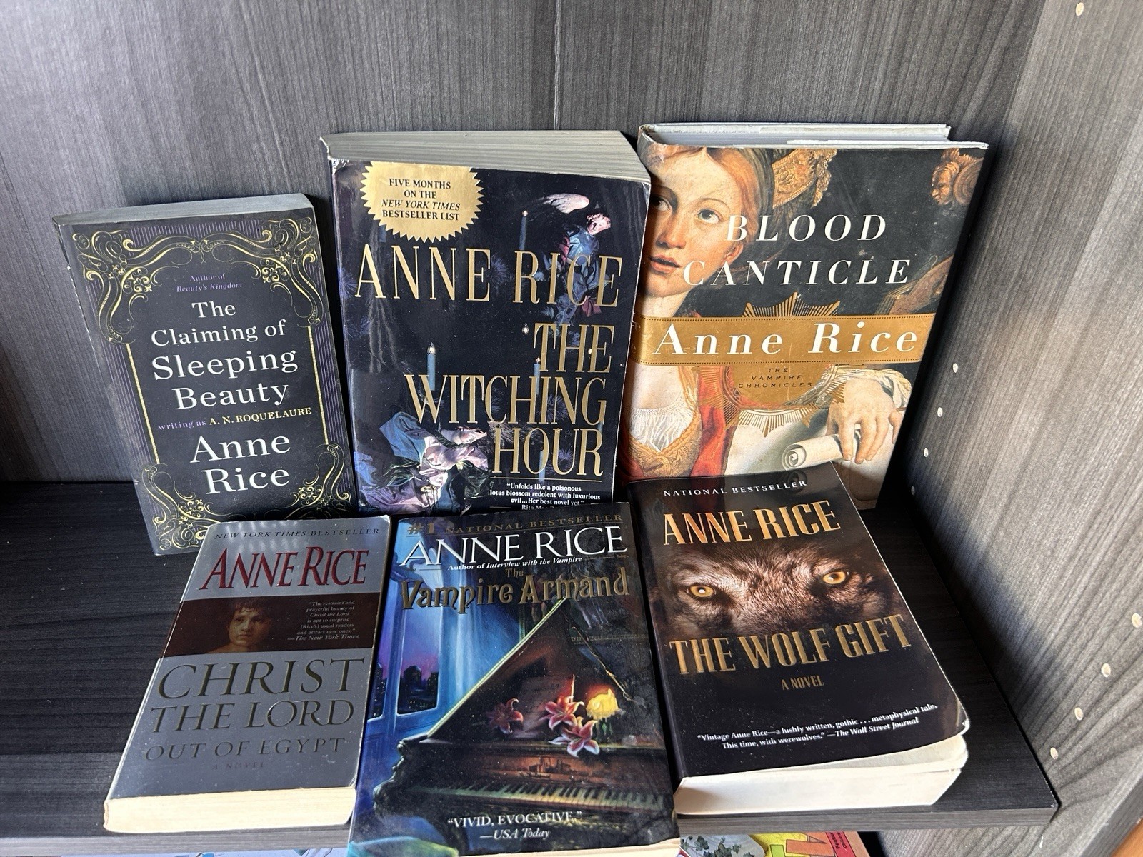 Anne Rice Book lot of 6 HC & PB books, Anne Rice