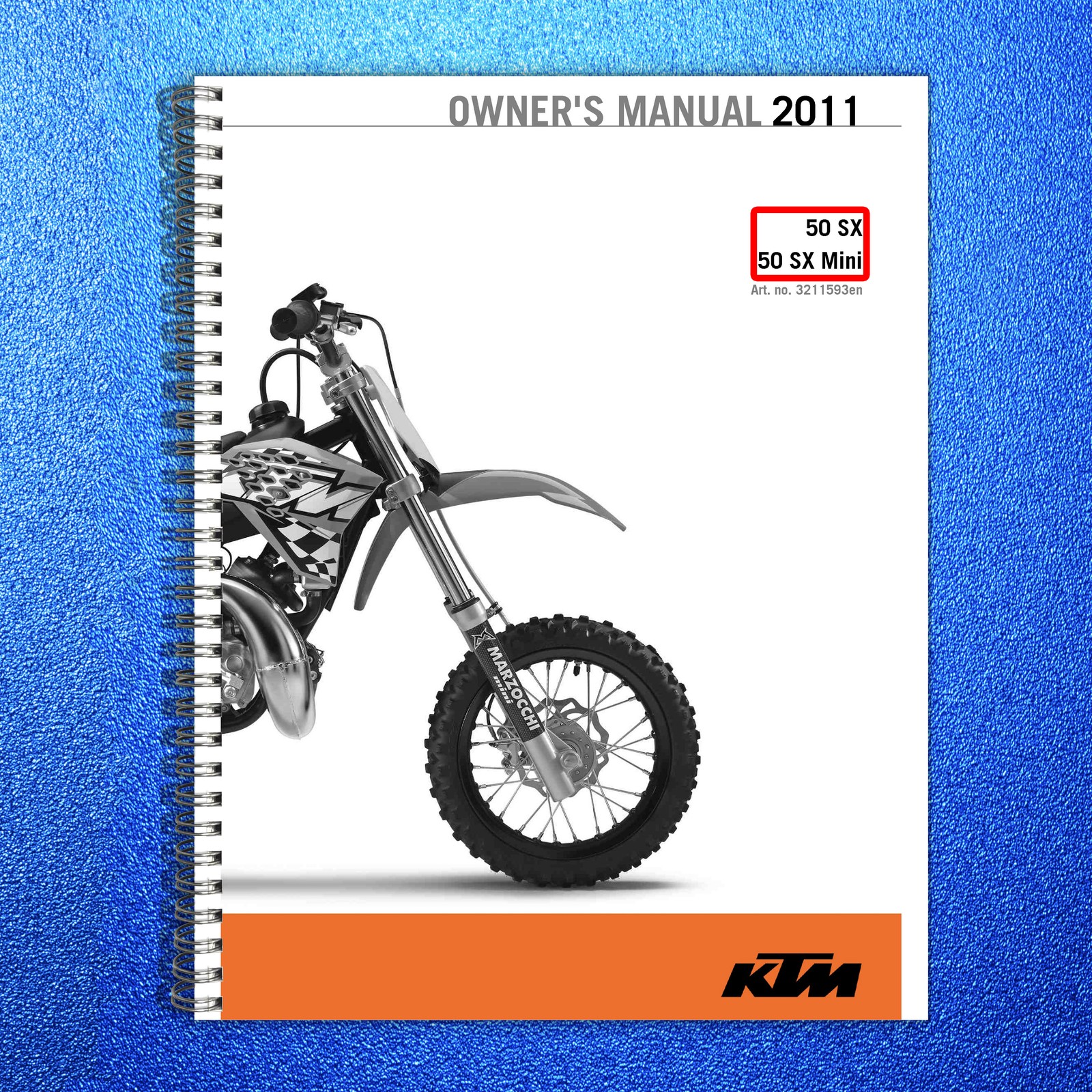 KTM 50 SX 50 SX Mini Owners Manual 2011 — STEEL WIRE BOUND — PROTECTIVE COVERS