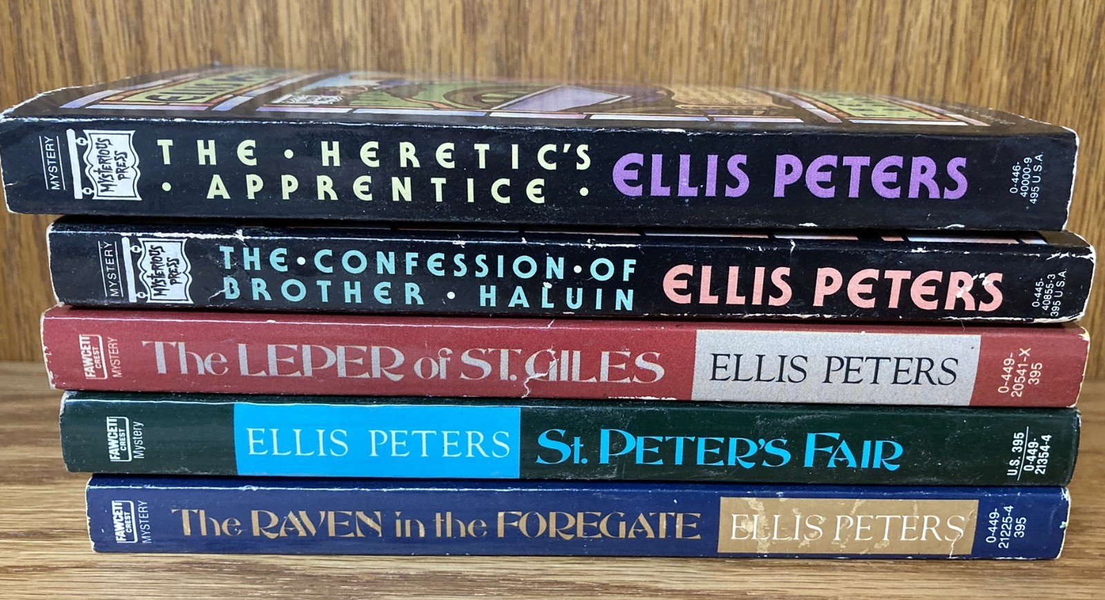Lot of 5 ELLIS PETERS Herectic’s Apprentice Haluin Leper St. Peter’s Forgate